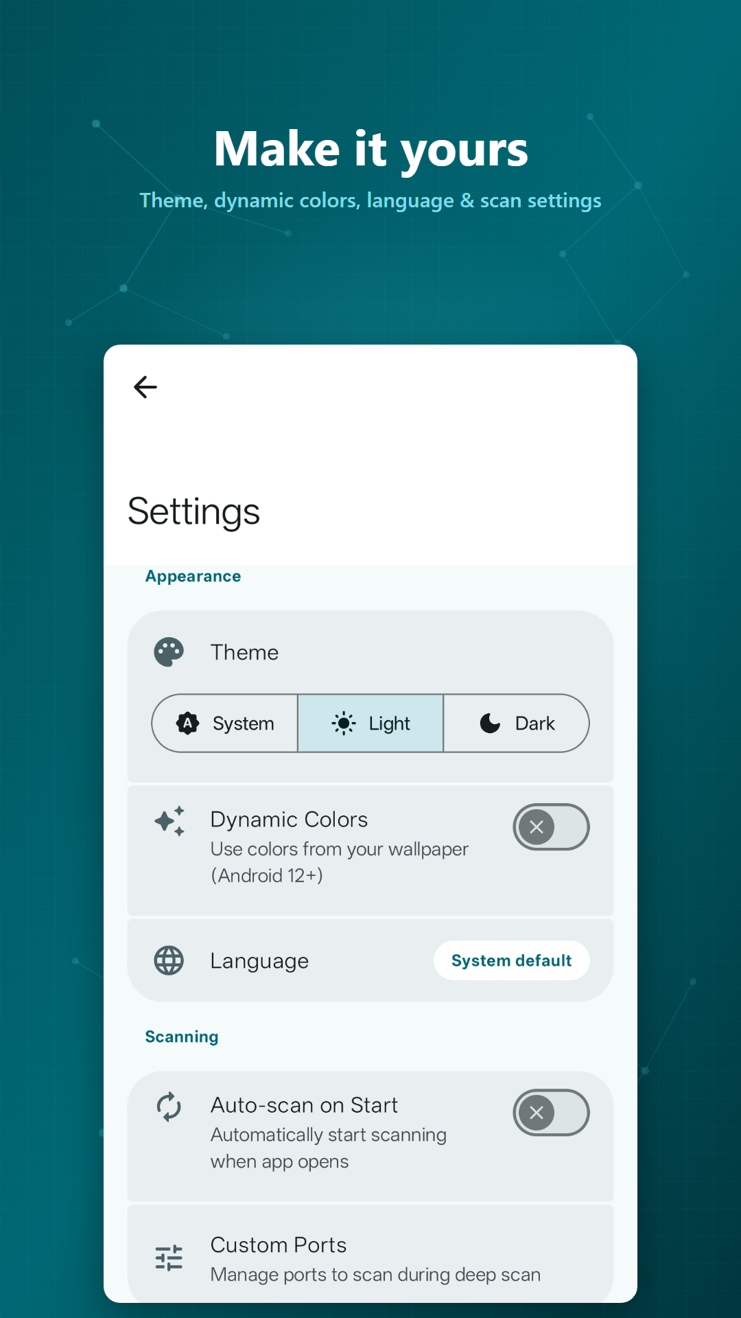 Settings Screen